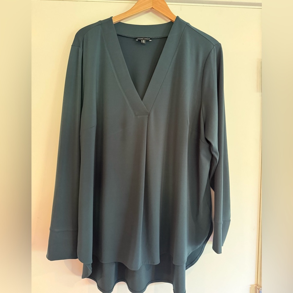 Universal Standard Velvety-Cool Jersey Column Tunic deep sea. Size M (18/20)